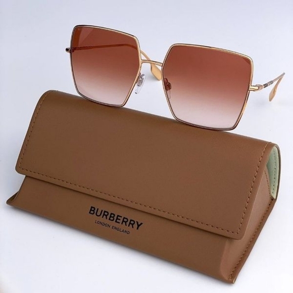 Burberry Daphne BE3133 | Gradient Pink Rose Gold Sunglasses | NIB - Picture 1 of 7